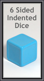 6 sided indented blank dice
