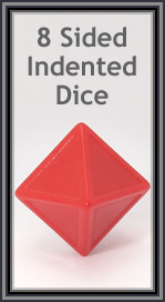 8 sided indented blank dice