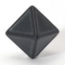 8 Sided Black Indented Dice
