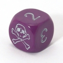 Skull dice - purple with numbers